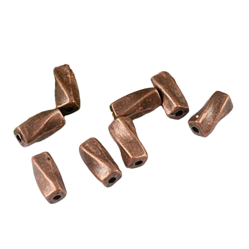 30pcs copper-tone curved spacer beads h1382