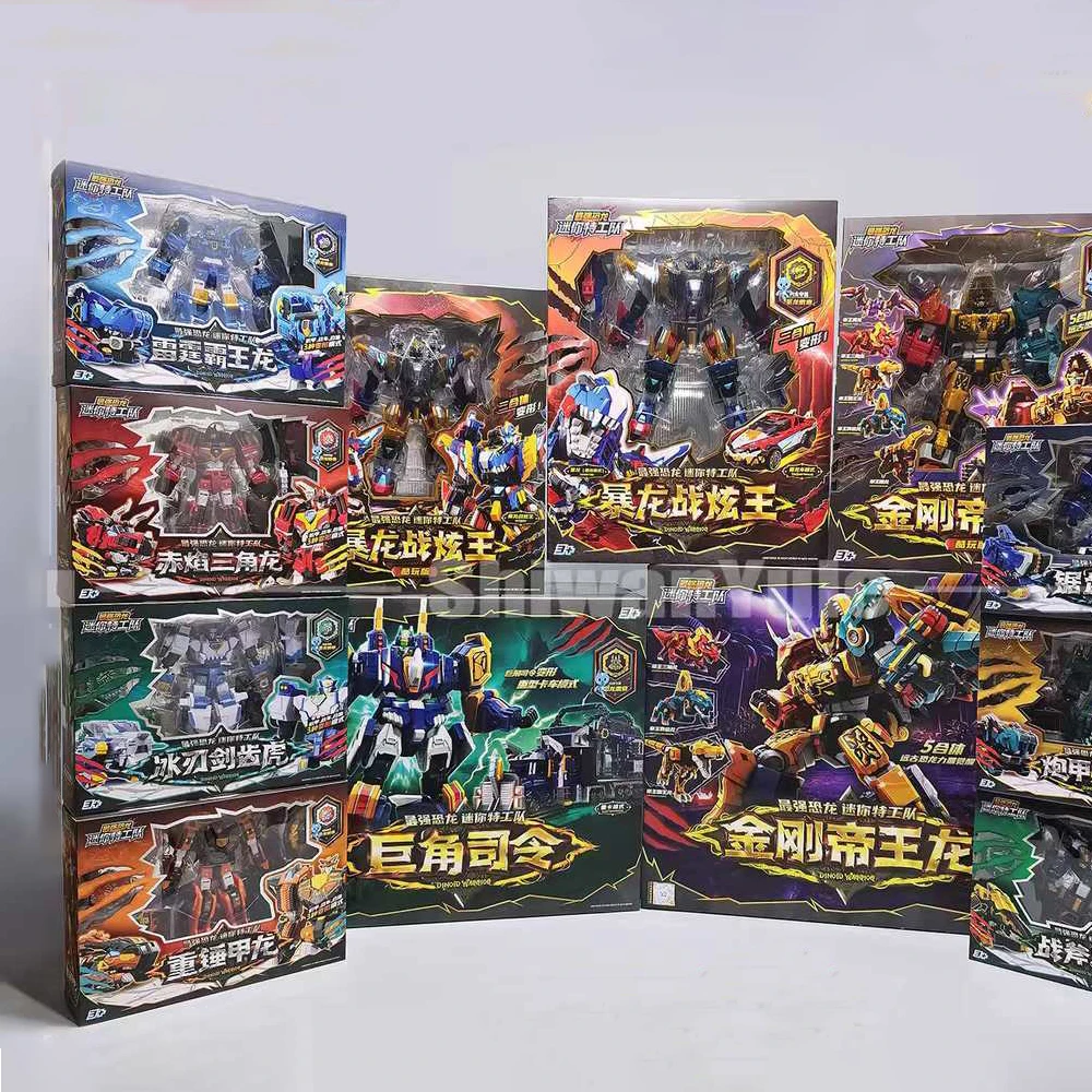 MiniForce Dinoid Warrior Transformatie Robot Dinosaurus Model REX KAISER Mini Force Vervorming Headbot Giganoto Dino Speelgoed