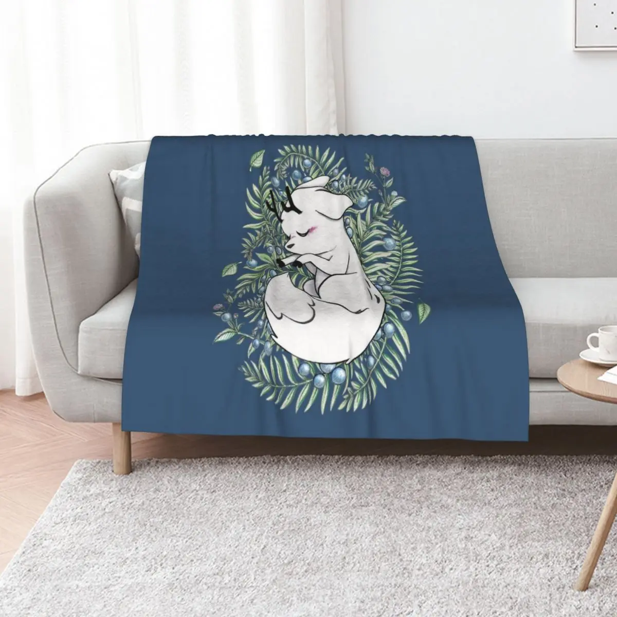 Deer Fox Throw Blanket Single Warm For Decorative Sofa For Baby Hair Giant Sofa Blankets