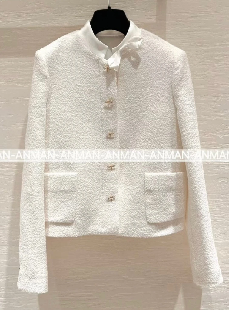 27ss New fashion long sleeve brand designer Wool buttons blazer jacket clothing for women female