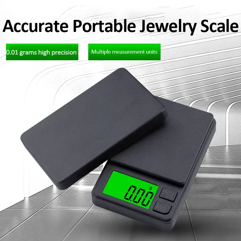 Accurate Electronic Jewelry Gram Scale Mini Pocket Scale Portable 100g/500g 0.01g High Accuracy LCD Backlight Kitchen Scale