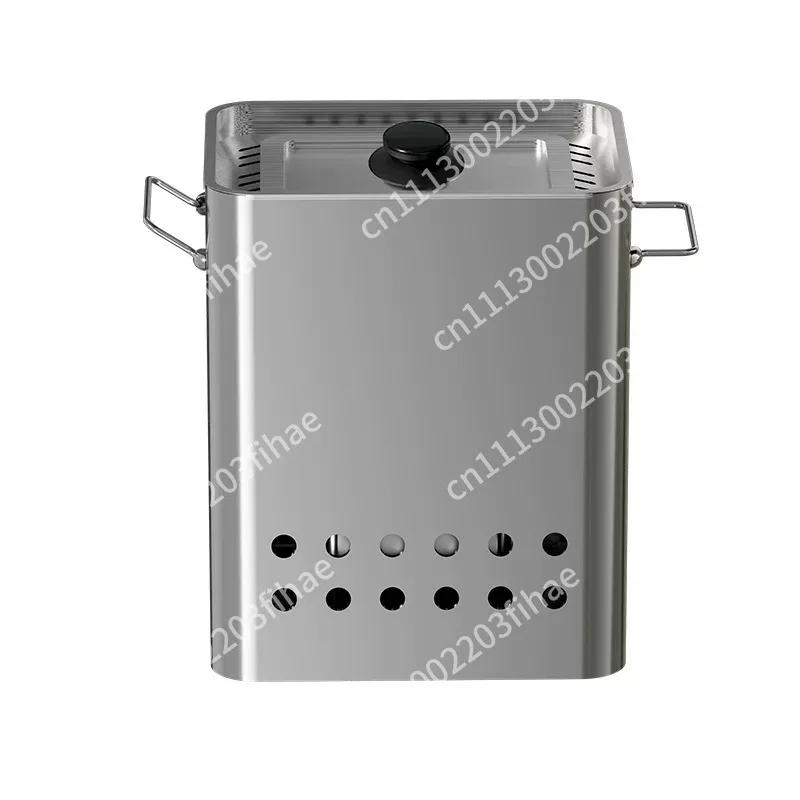 No oil fume barbecue artifact, hanging grill grill, charcoal barbecue skewer household outdoor stainless steel carbon grill