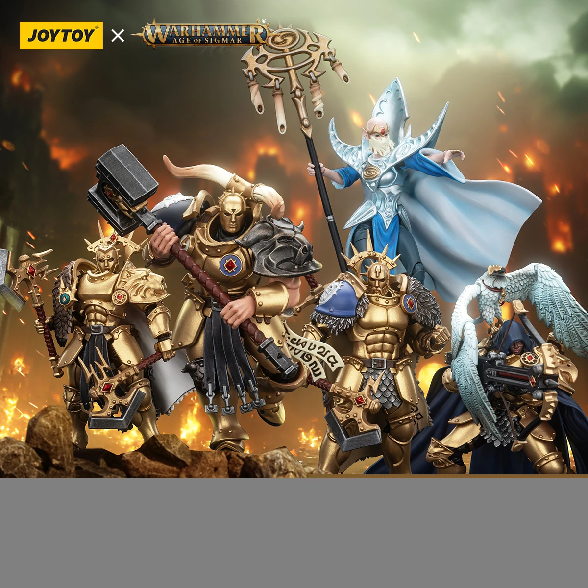 

【In Stock】 JOYTOY Warhammer Age Of Sigmar: Stormcast Eternals The Blacktalons 5-Figure Pack Action Figure Toy Collection