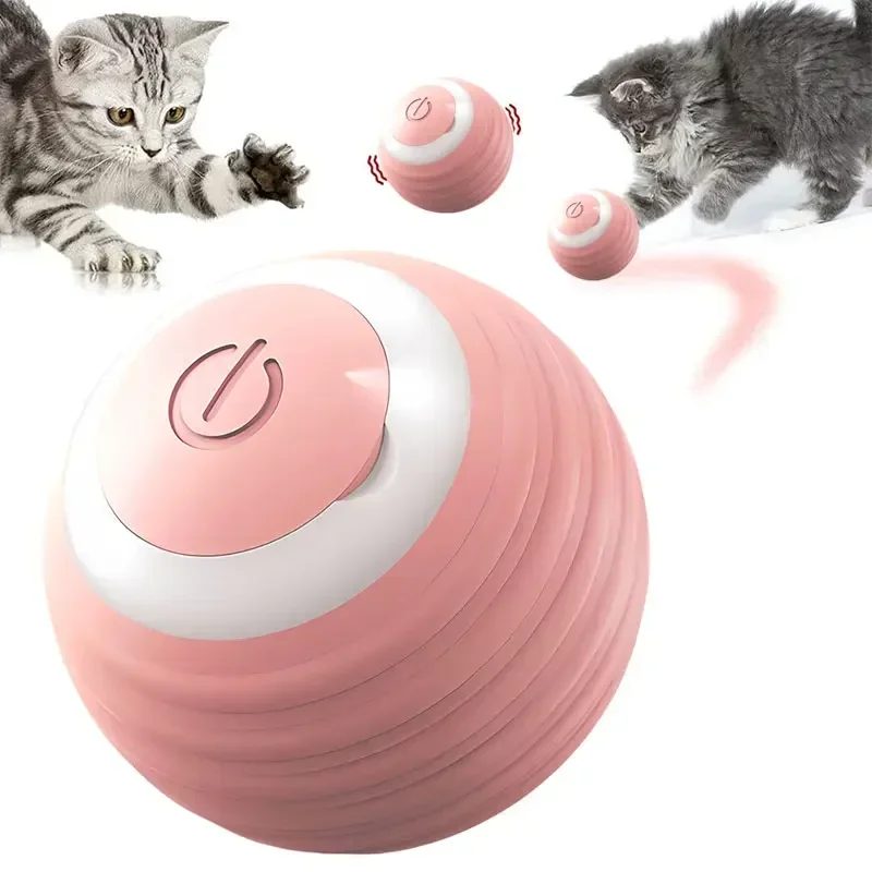 

Interactive Cat Toys Ball Automatic Rotating Rolling Ball Rechargeable Smart Pet Toy Stimulate Hunting Instinct for Your Kitty