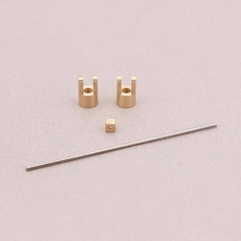 1Set Mini Universal Joint OD 2mm/1mm Brass Coupling Shaft/Through Hole Connector For 1/64 1/72 1/87 Static-to-Dynamic Coupling