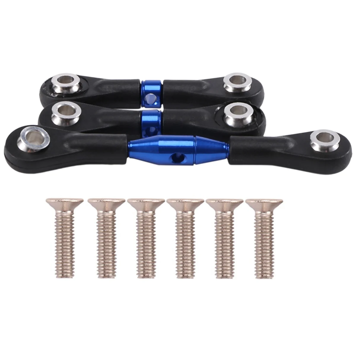 3pcs Metall Lenkstange Verbindungs stange Spurs tange für TT-01 tt01 1/10 rc Auto Upgrade Teile Zubehör, blau