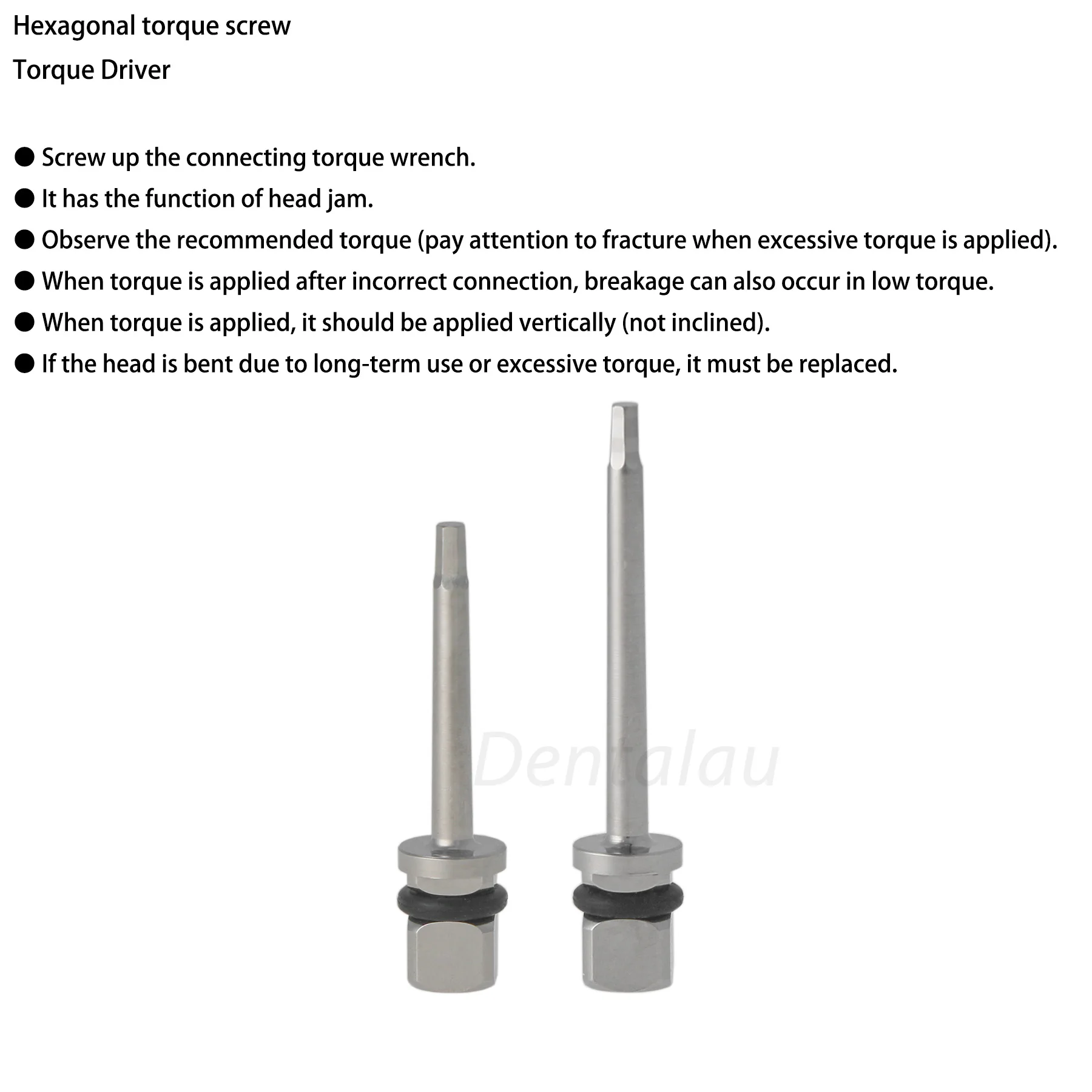 Wkrętak dynamometryczny do implantów dentystycznych Hex 1,2 mm Hiossen Fit 15 mm 20 mm