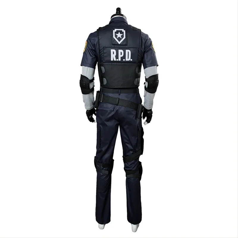 Biohazard Resident 4 Remake Leon S Kennedy disfraz de Cosplay malvado chaqueta abrigo Tops pantalones hombre fantasía trajes traje de fiesta de Halloween