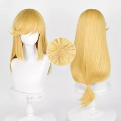 Anime Applejack peruka do Cosplay kobiet peruka złoty żółty o długości 65cm Cosplay peruki syntetyczne Anime odporne na ciepło z peruka do Cosplay