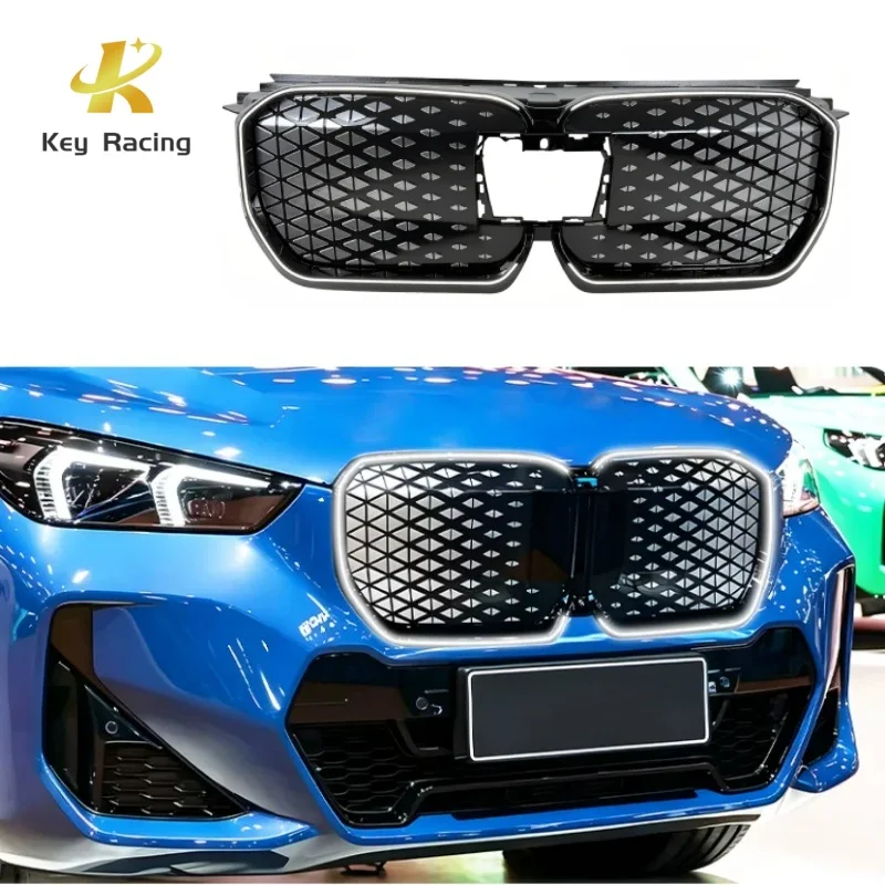 IX1 Front LED Grille For BMW iX1 U11 2023-2026 xDrive EDrive Front Bumper Grill Grid with Light Lamp Illuminated Mesh