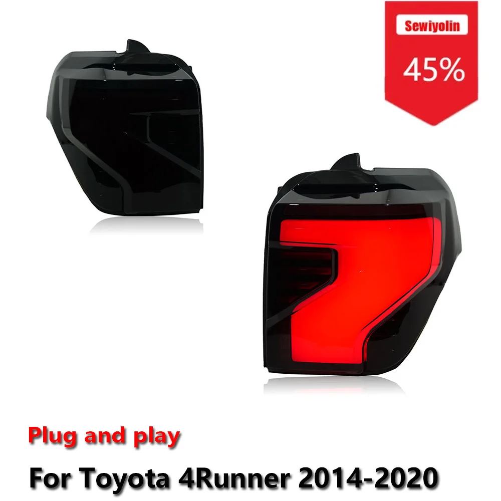 

Sewiyolin Car LED Upgrade Tail Light Accessories For Toyota 4Runner 2014-2020 DRL Brake Turn Signal Lamp Plug and Play