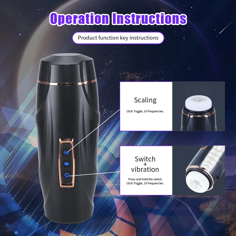 Automatic Male Masturbator Powerful Telescopic Penis Massager Blowjob Sucking Sex Machine Masturbation Cup Sex Toys for Men