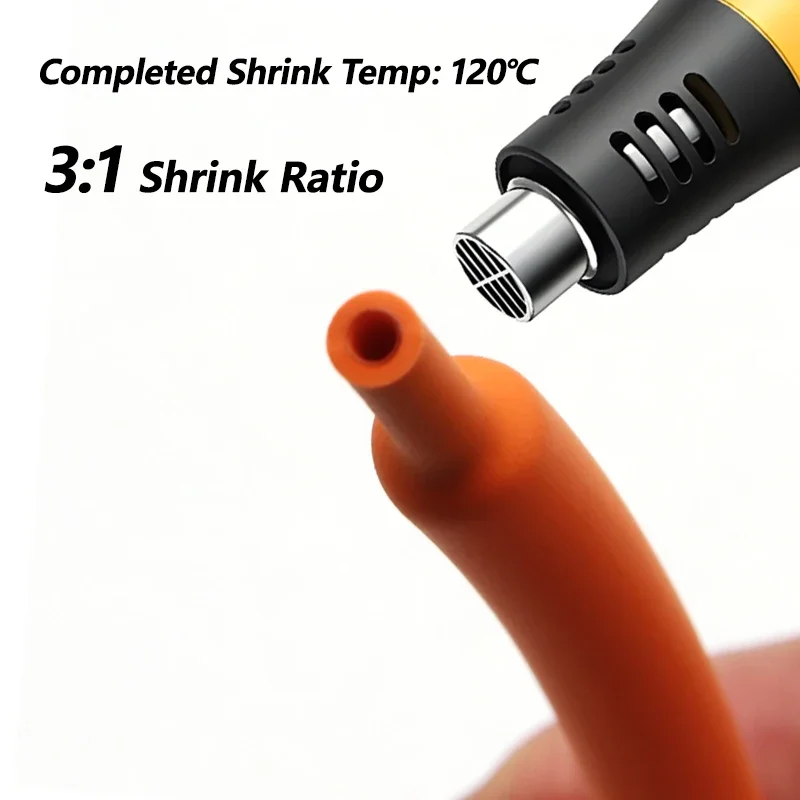 3:1 Orange With Glue Heat Shrink Tube Dual Wall Tubing Diameter2.4 ~ 30mm Polyolefin Insulated Adhesive Lined Shrink Wrap Sleeve