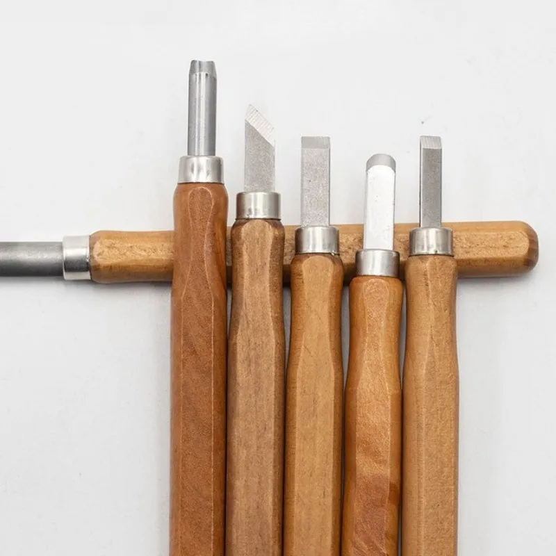 Professional Wooden Handle Wood Carving Chisels Knife DIY Rubber Stamp Spoon Carving Tools Woodworking Auxiliary Hand Tool Sets