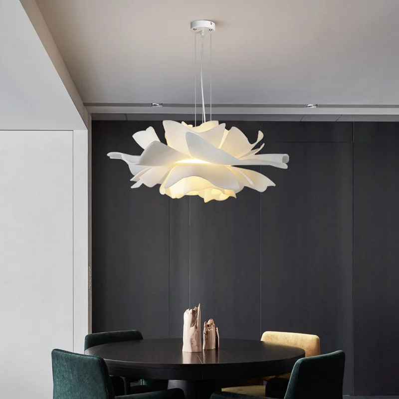 Nordic Art Flower Restaurant Light Bar Desk Bedroom Pendant Light Minimalist Modern Study Corridor Atmosphere Pendant Light