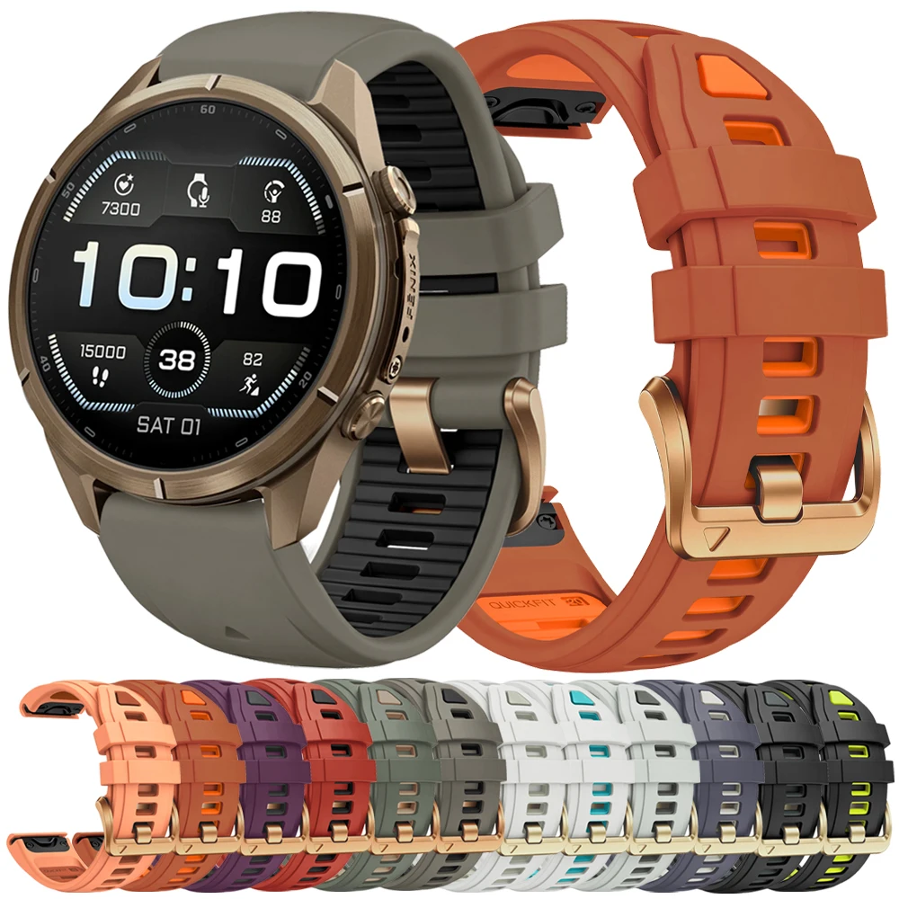 Quickfit Watch Band 20mm for Garmin Fenix 9 9Pro 8 43mm 7S 6S Pro Solar 5S Plus/Epix Pro/Approach S70 42mm Silicone Sports Strap