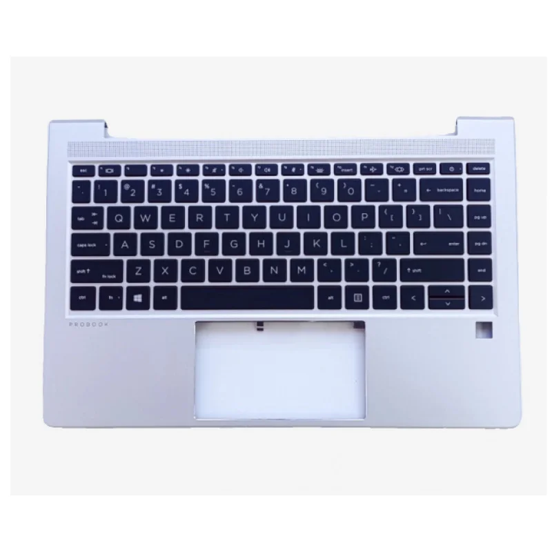 HTS...N01287-001 For HP ProBook 440 G9 445 With Backlit US Keyboard SD Card Slot Fingerprint Hole Silver Laptop C Shell