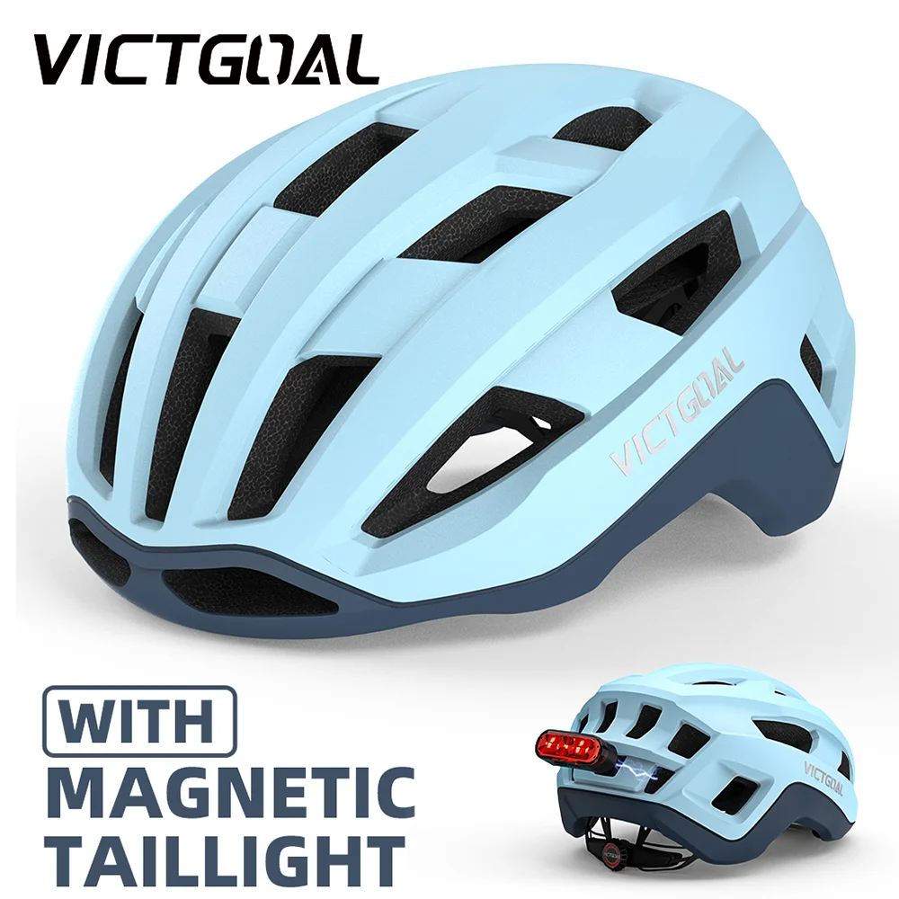 

VICTGOAL Bike Helmet with Magnetic LED Light for Men Women Lightweight MTB Road Bicycle Helmet Adults Riding Cycling Safety Caps