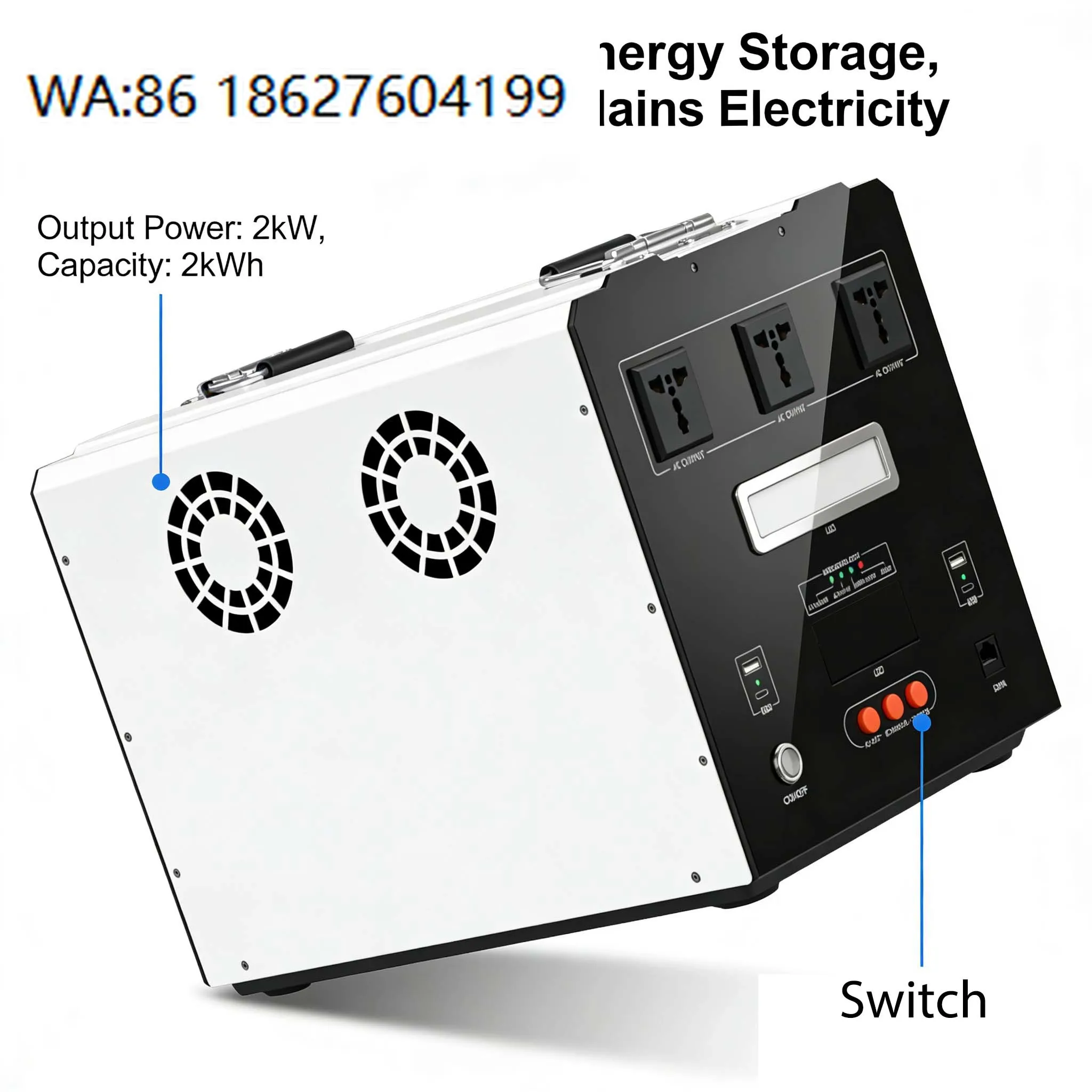 

1.5kWh-3kWh Portable Solar Generator Multifunctional Outdoor Construction Household Emergency Energy Storage Power Supply