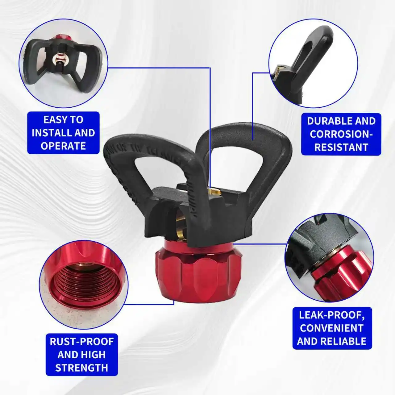 Airless Paint Spray Tip Guards, Reversible Nozzle Protectors with Multiple Colors, Universal Fit for Airless Spray Guns & Paint