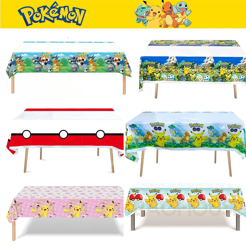 Pokemon Tafelkleed Verjaardagsfeestje Decoratie Pikachu Wegwerp Tafelkleed Tafelkleed Baby Shower Kids Speelgoed Cadeau Feestartikelen