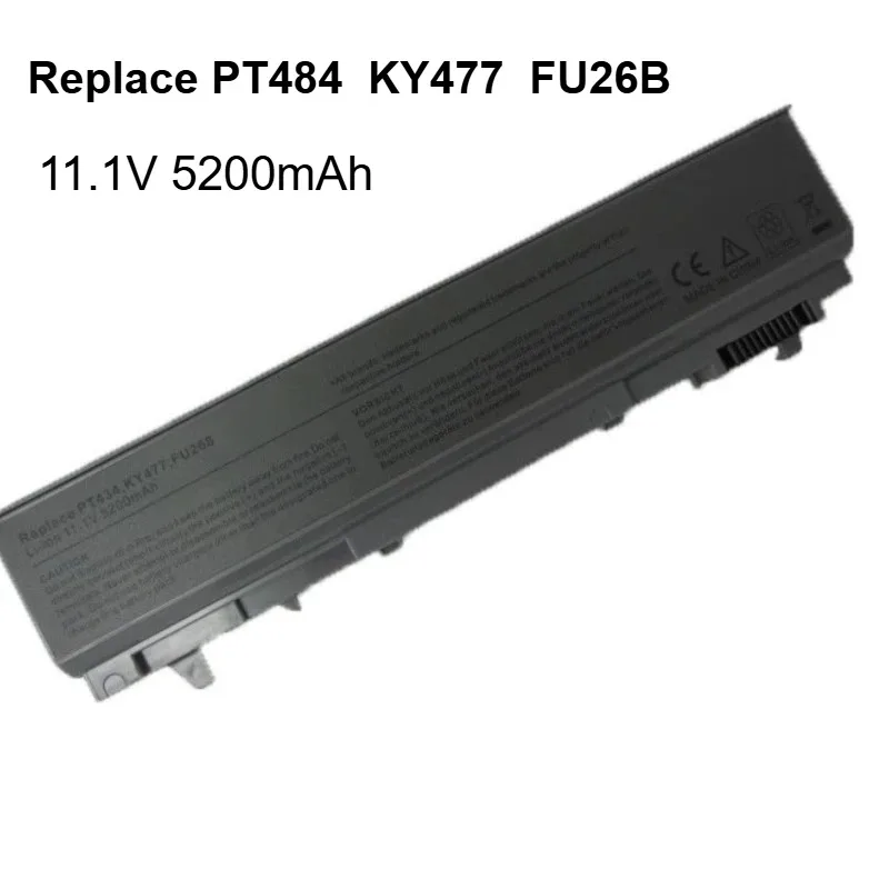 For Del l Latitude E6400 M2400 E6410 E6510 E6500 M4400 M4500 PT434 KY477 FU268 PT436 PT437 KY265 KY266 5200mAh Laptop Battery