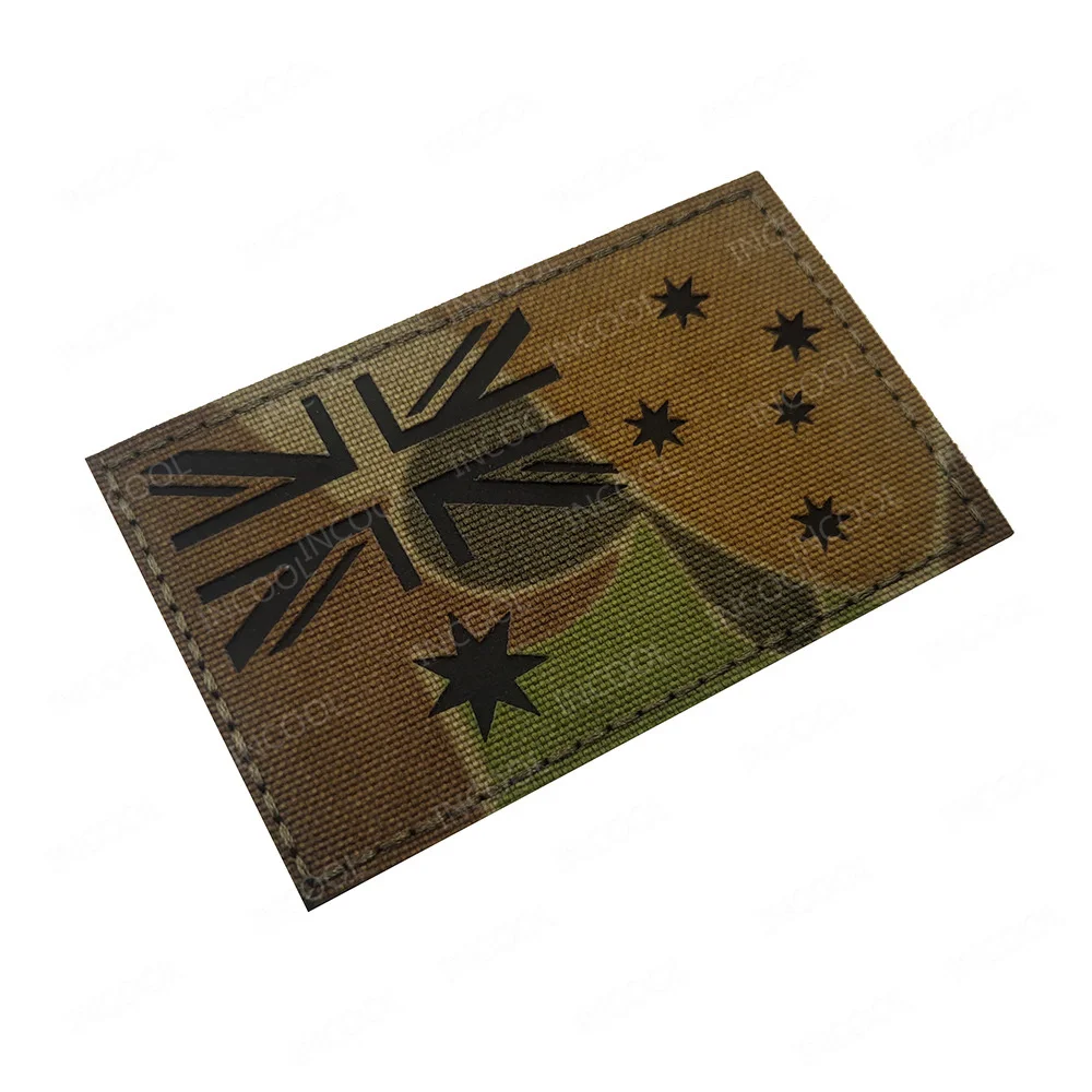 Australia Flag Infrared Reflective IR Patches Embroidered PVC Armband Appliqued Australian Patch For Clothing Bag