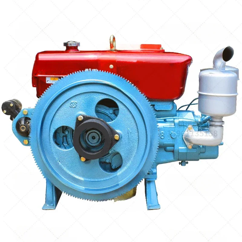 

Single-cylinder water-cooled diesel engine 6/8/12/18/32 horsepower agricultural hand crank electric starter engine