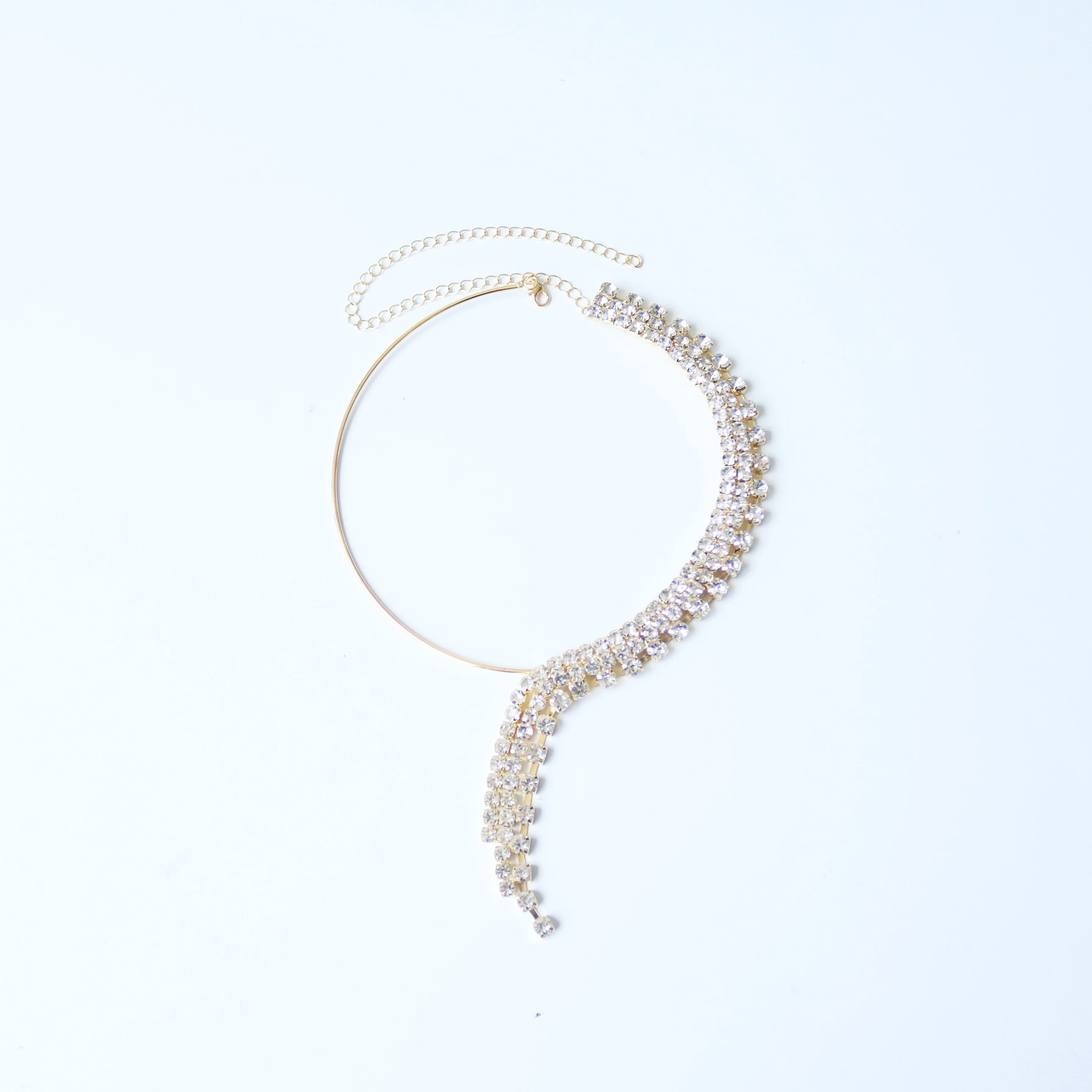 Luxury Unique Shiny Rhinestone Necklace Wedding Banquet Dress Necklace Jewelry Fashion Trend Women\'s Jewelry Accessories