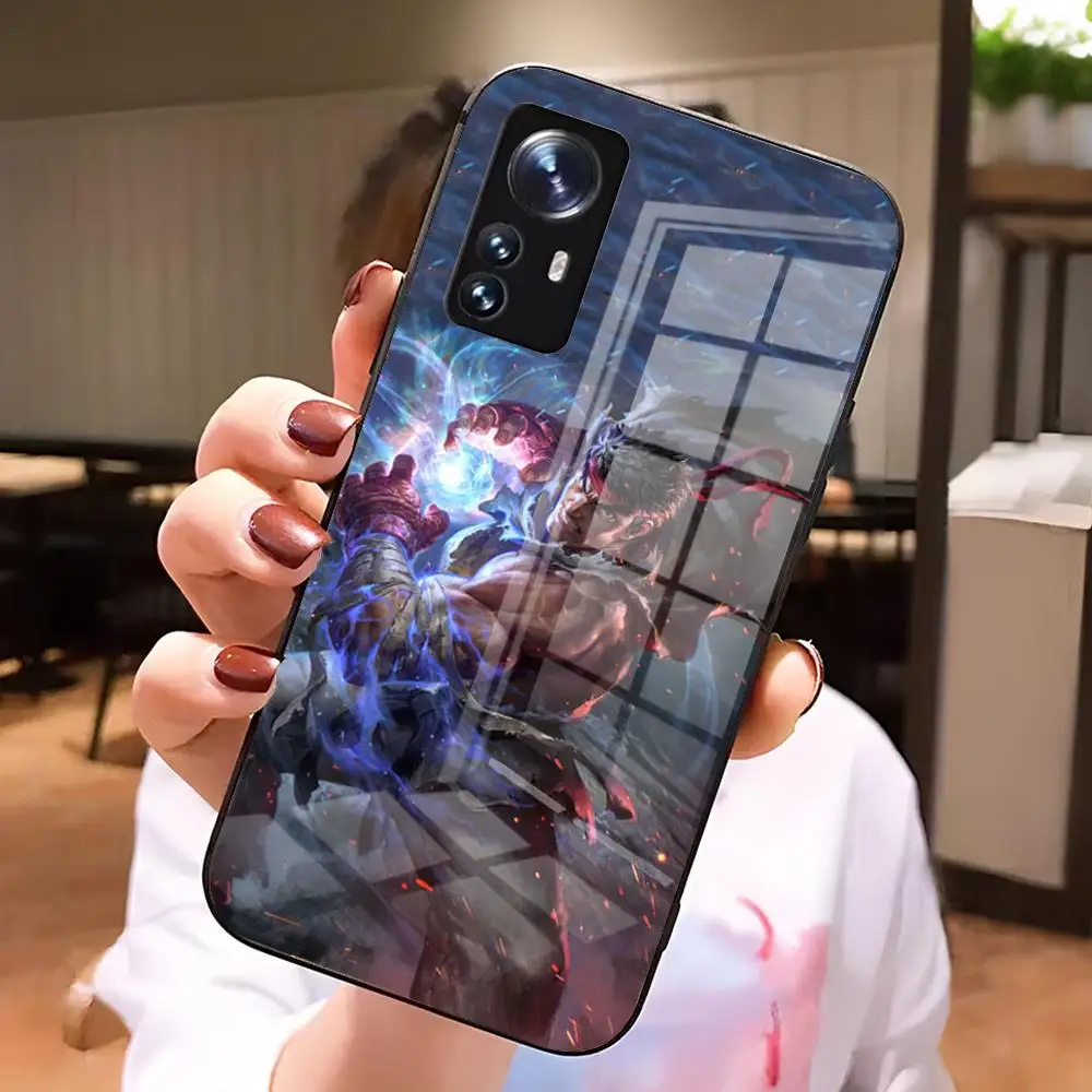 Street Fighter Ryu Phone Case For Samsung S25 S24 S23 S22 S21 S20 Plus Ultra Note20 Glass Phone Case Popular Premium