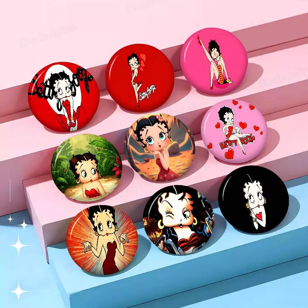 Hot Cartoon B-Betty B-BoopES Anime Brooches Cute Cartoon  Badge Jacket Jeans Lapel Pin Gift Accessorie