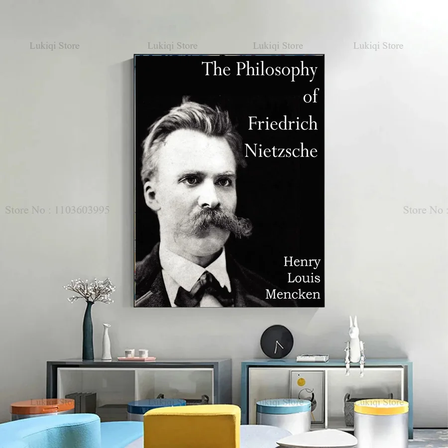 Frederick Nietzsche Philosopher Quotes Portrait Vintage Poster Prints Canvas Painting Wall Art Picture Living Room Home Decor