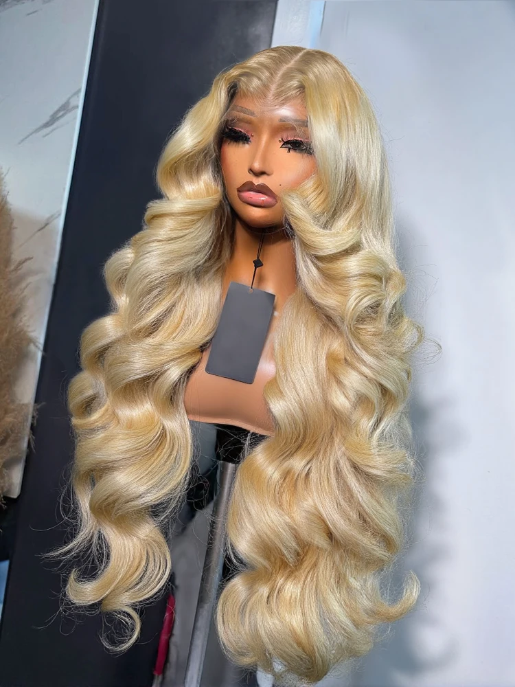 

613 Blonde Body Wave 13x6 HD Lace Frontal 100 Human Hair Wigs 30 36 Inch Honey Colored Lace Closure Front Wig for Black Women