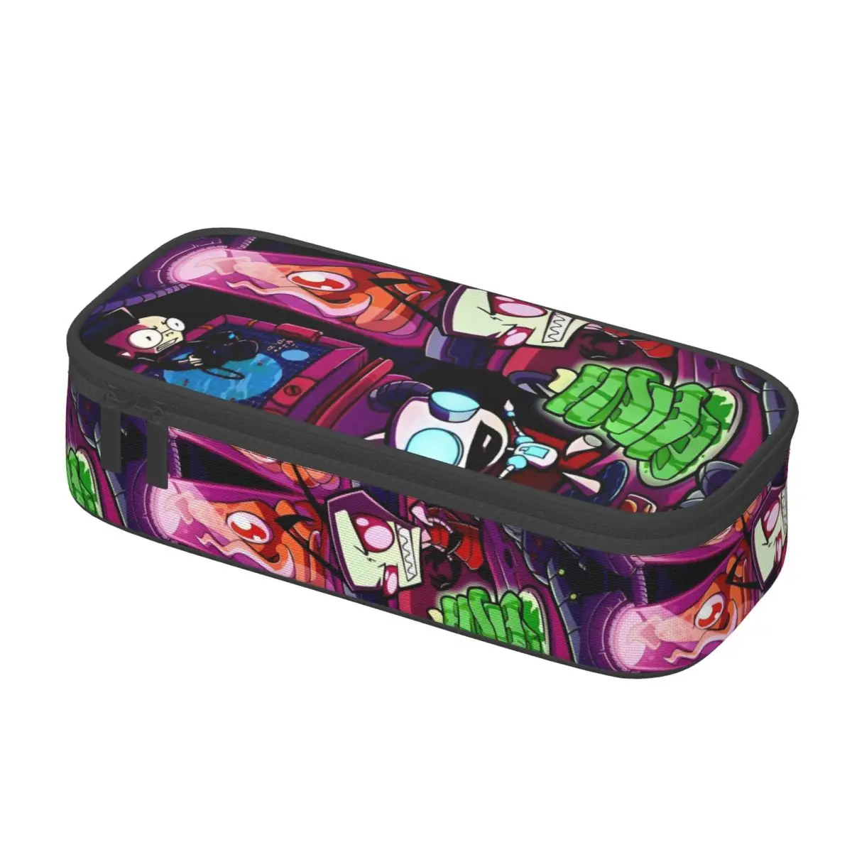 Cute Invaders Zims Pencil Case Dark Comedy Horror Cartoon Pencil Pouch Pen Kids Makeup Bags School Supplies Gifts Stationery
