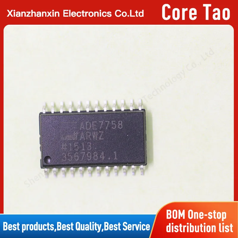 1PCS/LOT ADE7758ARWZ ADE7758 SOP-24 Three-phase electric energy metering chip