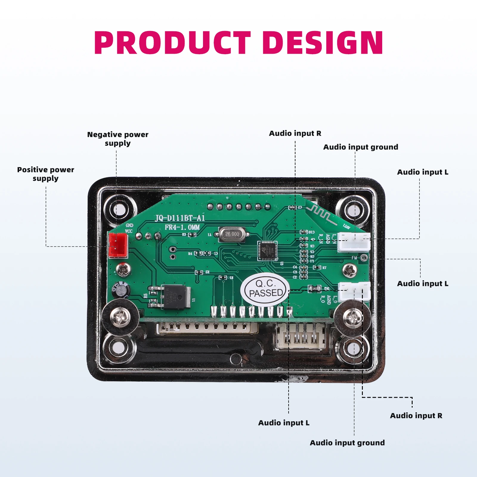 Bluetooth MP3 WMA WAV Decoder Board 12V music Player Car Kit registrazione Radio FM USB TF LINE IN con telecomando per amplificatore