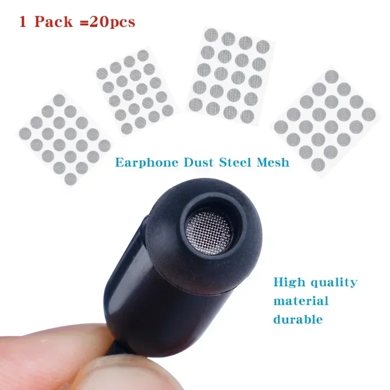 Headset Anti Dust Shell Steel Mesh 4/4.2/4.7/5mm Self-Adhesive DIY Filter Protective Sticker with Tweezer Headphones Accessories