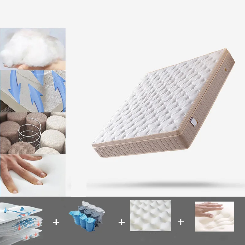 مرتبة ربيعية عصرية مريحة من اللاتكس مبطنة عالية الكثافة من جل التبريد مراتب إسفنج الذاكرة للشقق الفندقية #6