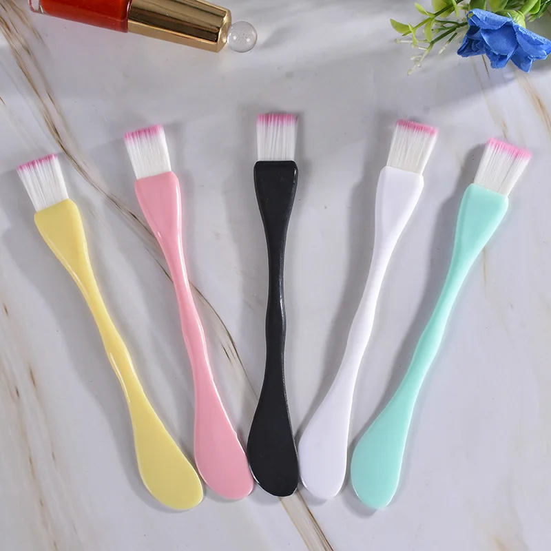 1 Pcs Double Face Mask Mud Brush Professional Portable Foundation Brush Soft Bristle Skin Care Cosmetics Beauty Tools Makeup