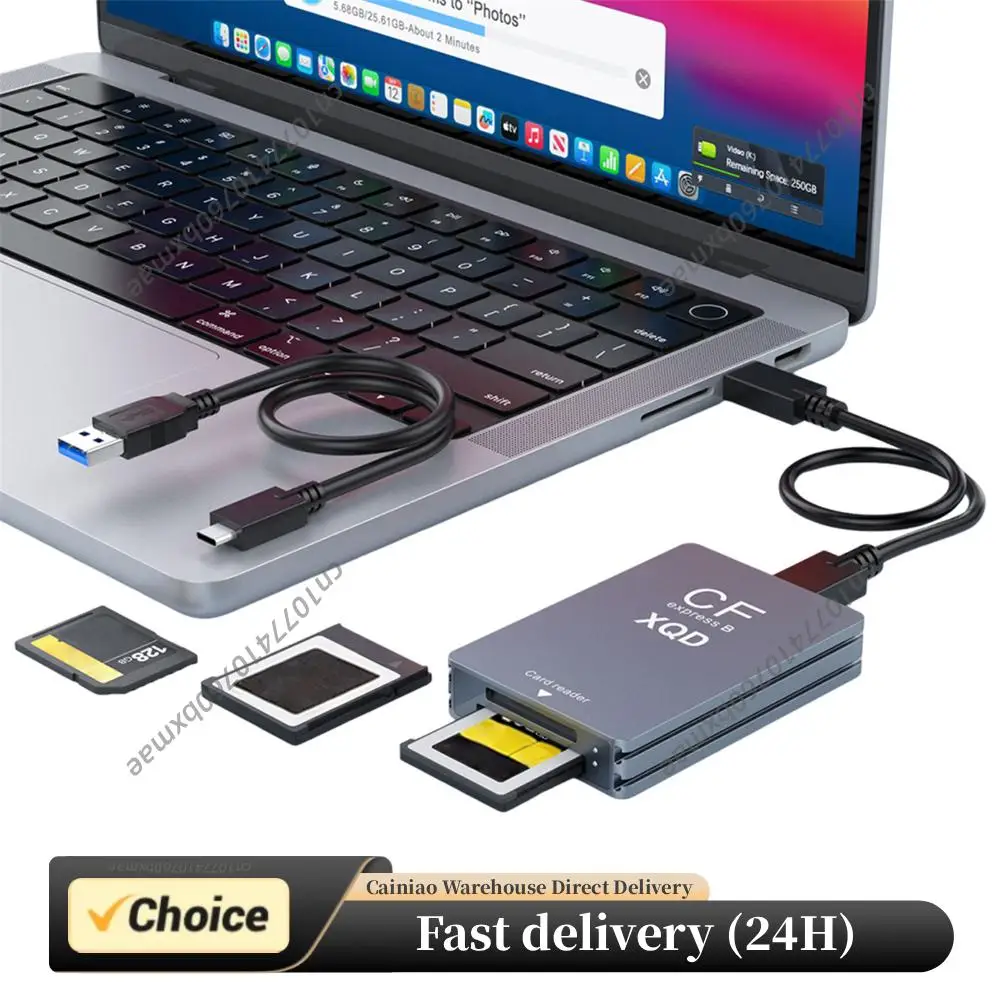 

Портативный кардридер 10 Гбит/с для карт XQD/SD и CF Express с поддержкой Thunderbolt 3/4 для кинематографистов и создателей контента