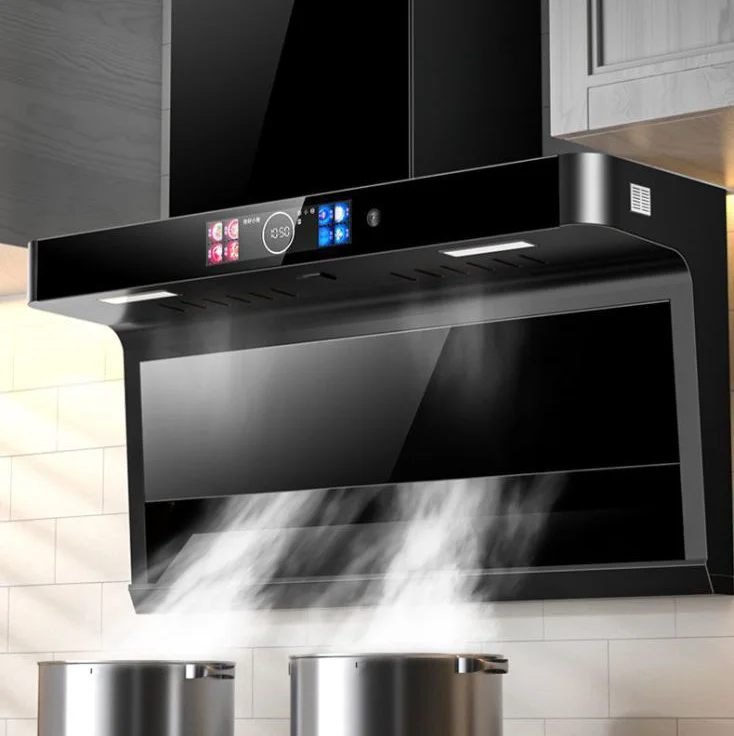 for 900mm Intelligent Range Hood Household Kitchen Top Side Double Suction Automatic Cleaning 7 Font Inverter Booster