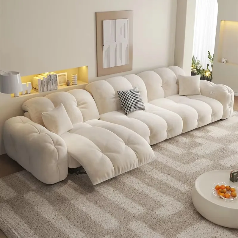 

Electric Double White Sofas Soft Fillers Sleeping Italiano Floor Choice Sofa Living Room Divano Soggiorno Furniture Home