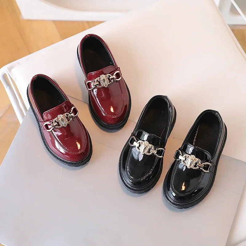 Girl Shoe New Fashion Princess Shoes Girl School Shoes Children Party Dresses Patent Leather Shoes Girl Chaussure Enfant Fille