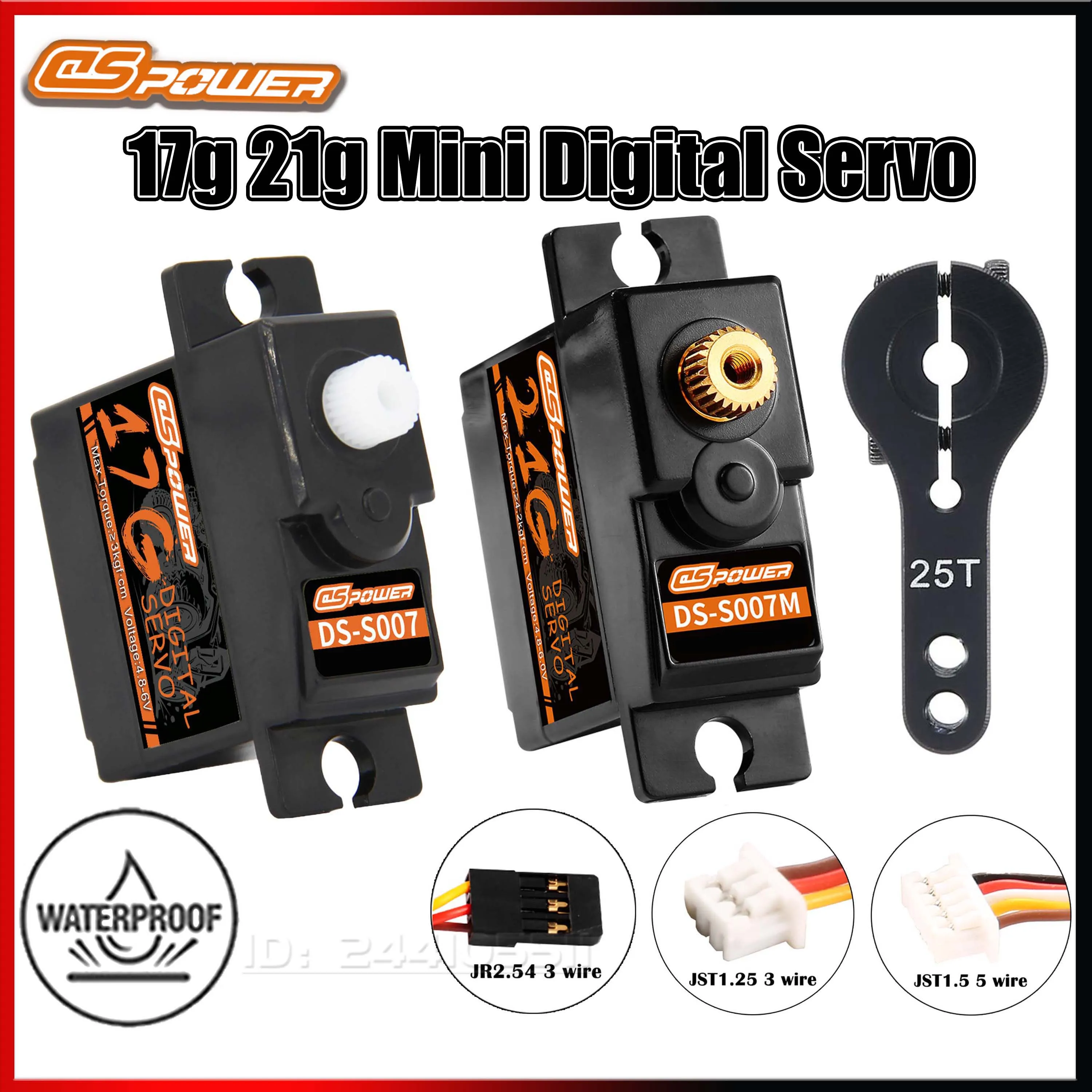 DSPOWER 17g 21g Mini Digital Servo Plastic/Metal Gear for 1:18 1:16 Micro RC Car HYPER GO WLTOYS 144001 Truck Plane Boat Robot