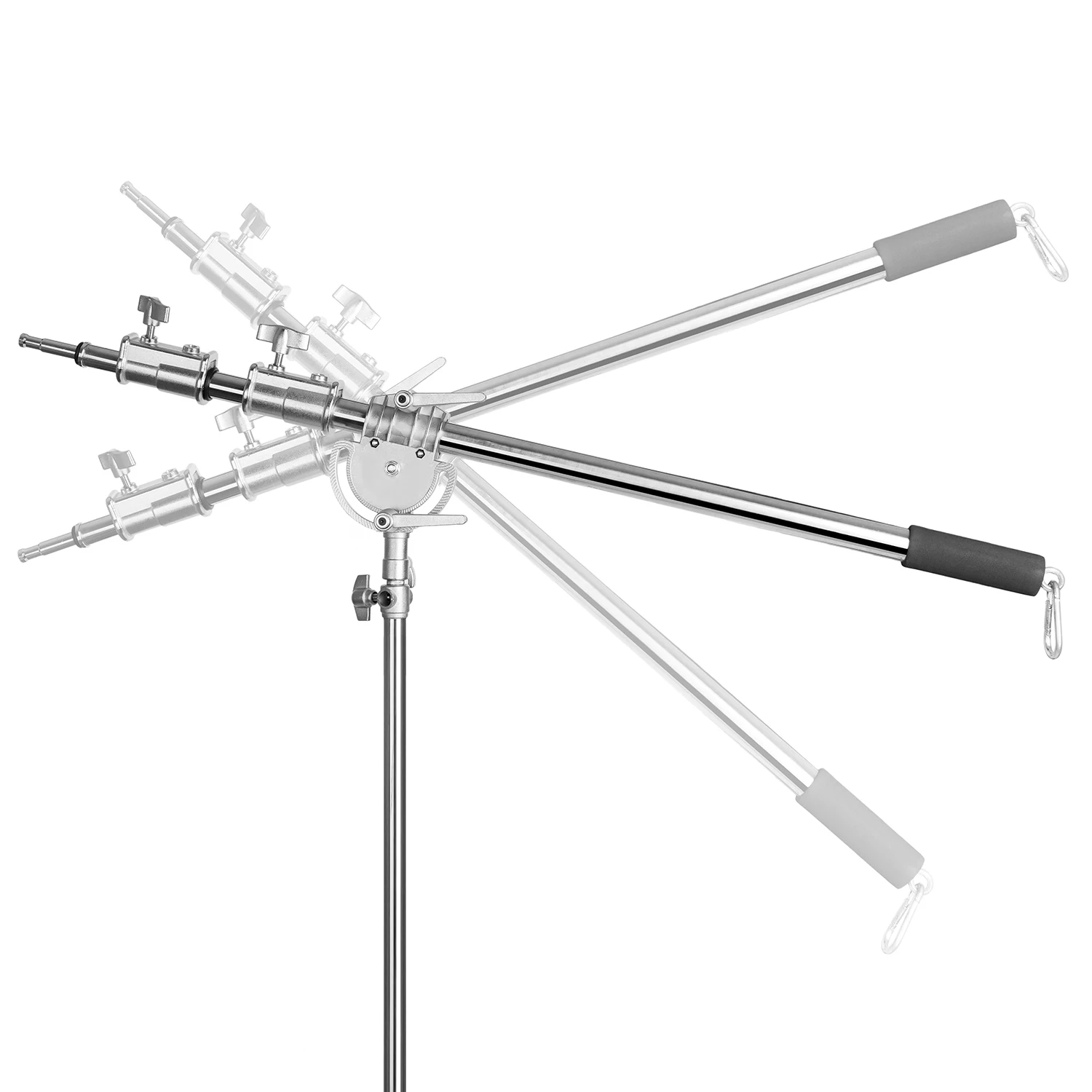 Cross Arm Stainless Steel Kit Boom Arm Light Stand With Weight Bag Photo Studio Accessories Extension Rod 2.5M Length