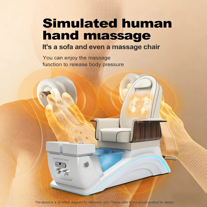 Luxury Pedicure Foot Spa Massage Chair Reclining Pedicure Chairs Luxury Trend Pipeless Pedicure Chairs for SPA Salon Furniture