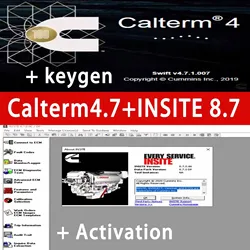 Truck Engine Diagnostic Software Insite 8.7 with  + Calterm 4.7 MetaFile Keygen Never Expire Work Site Line 6 7
