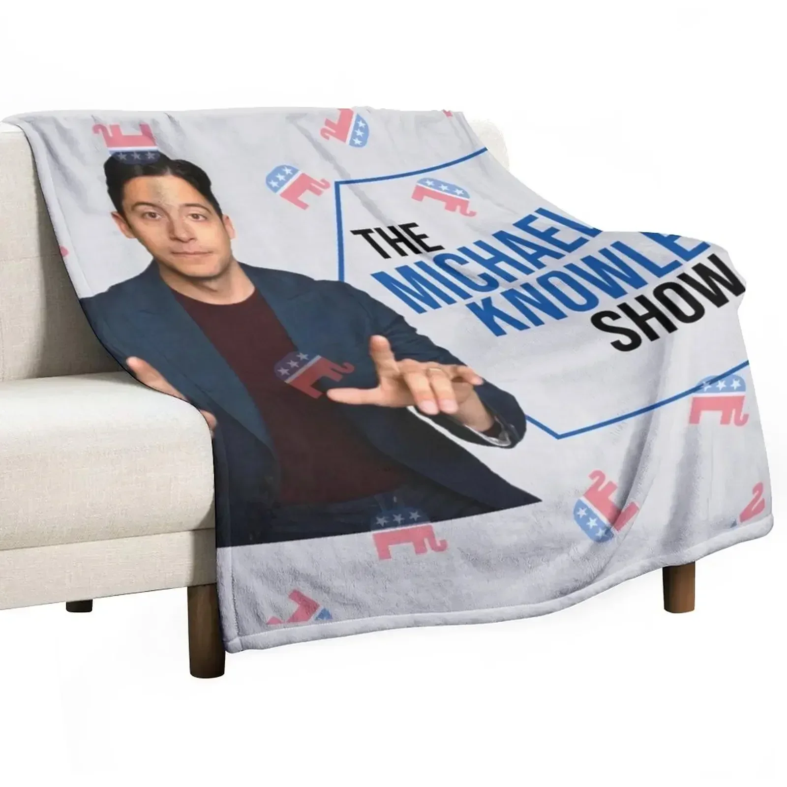 

The Michael Knowles Show Full Logo Throw Blanket valentine gift ideas Moving Bed covers Beautifuls Blankets