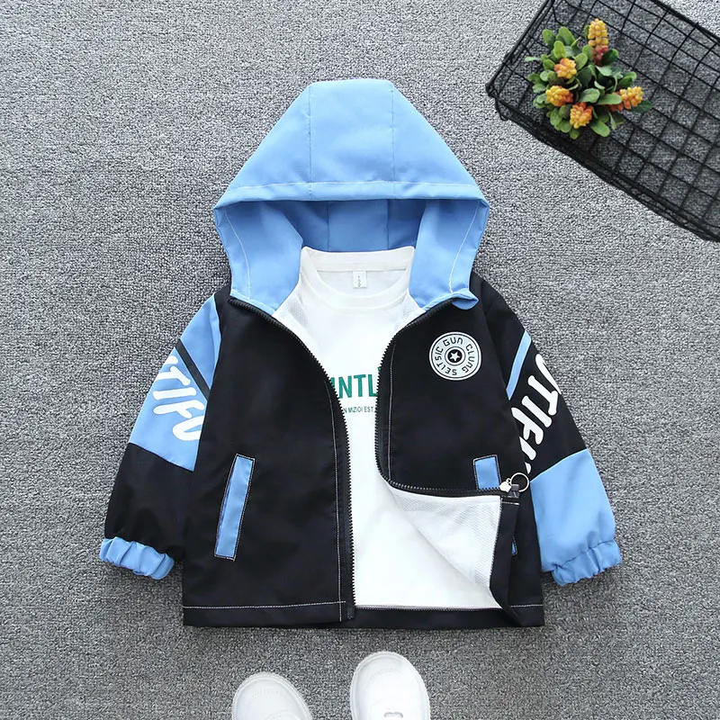 2024 Spring And Autumn boy Baseball Suit Loose printing Jacket Kid Long Sleeved Zipper Windproof Coat For 1-11 Year