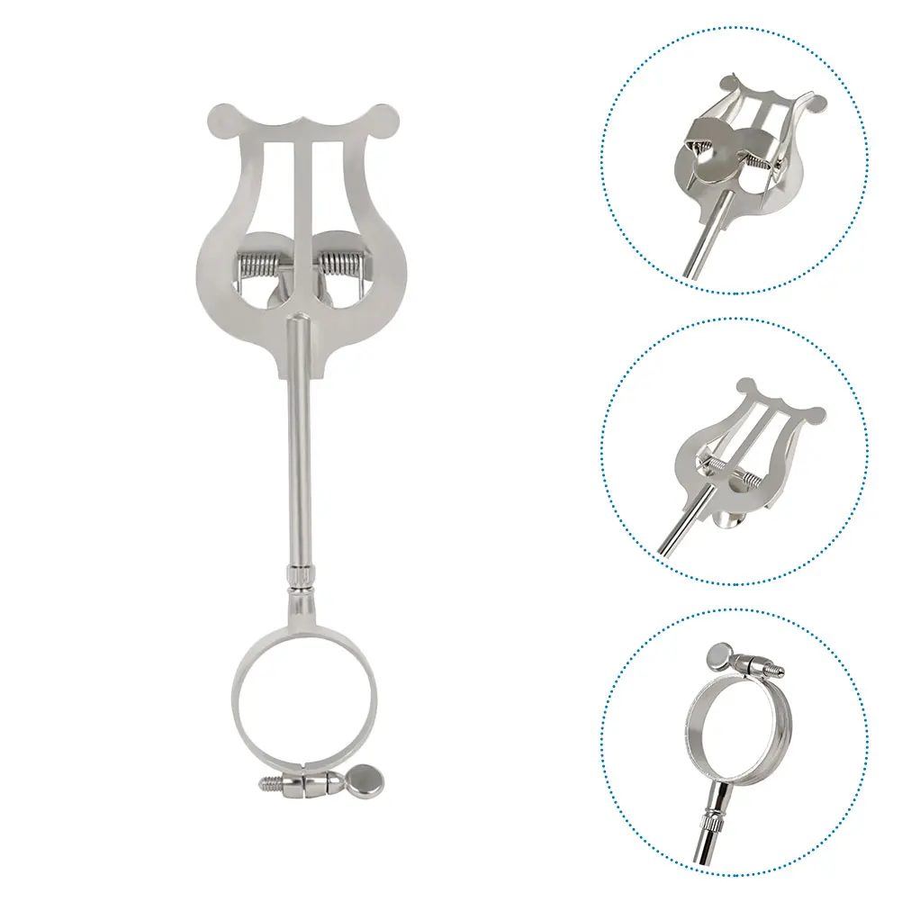 

1Pc Lightweight Iron Sheet Music Clip Strong Clamping Force for Clarinet Scores Silver